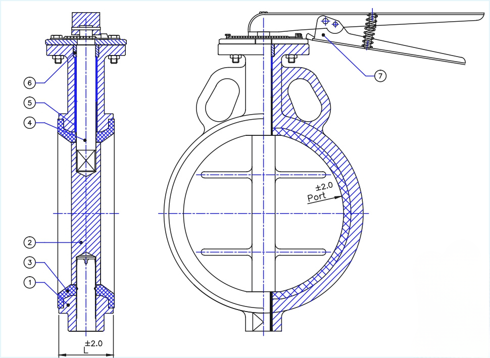 Wafer Type Butterfly Valve