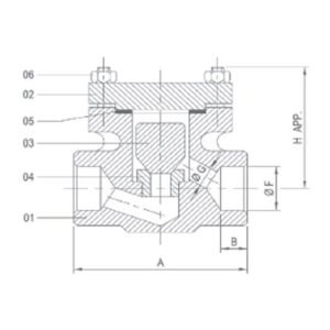 Forged-Check-Valve-Dimension