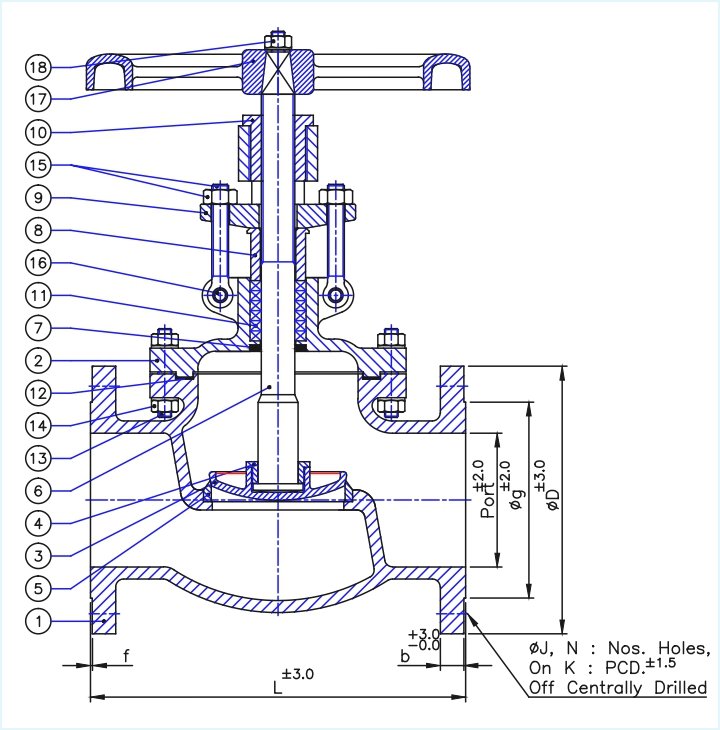 GLOBE VALVE DIAGRAM